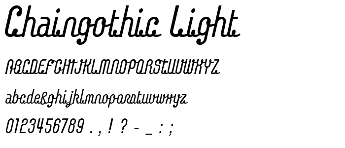 Chaingothic Light font
